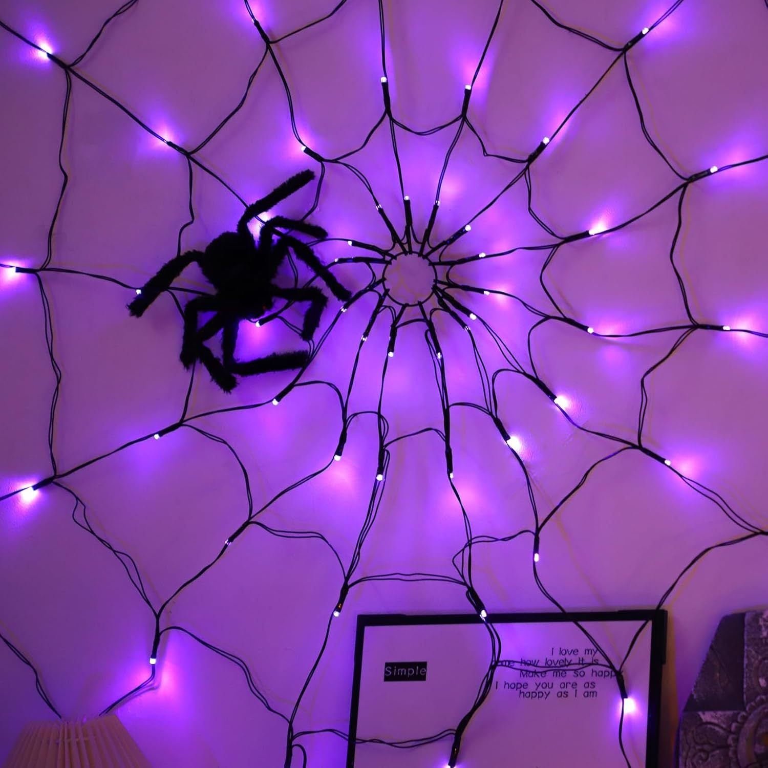 Spider Web LED Lights | Outdoor Halloween Decor