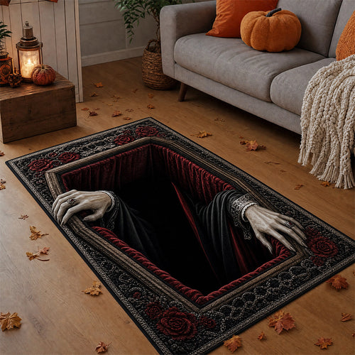 Halloween Area Rug | Gothic Print Floor Decor
