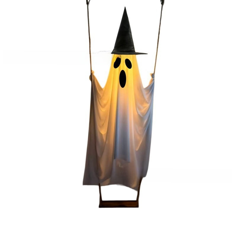 Glowing Hanging Ghost Light | Halloween Porch Decor