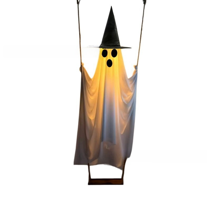 Glowing Hanging Ghost Light | Halloween Porch Decor