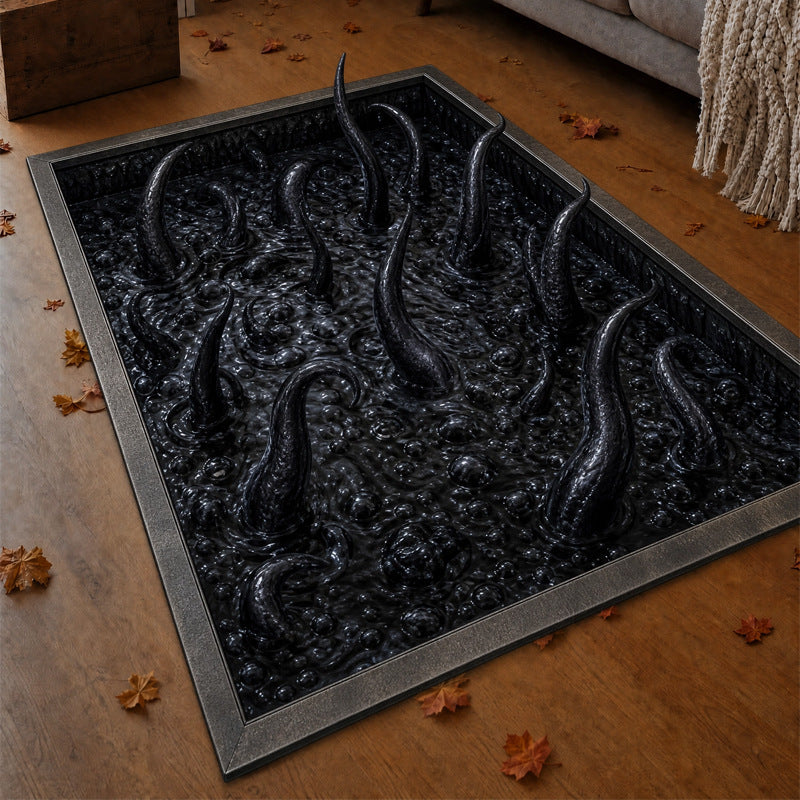 Halloween Area Rug | Gothic Print Floor Decor