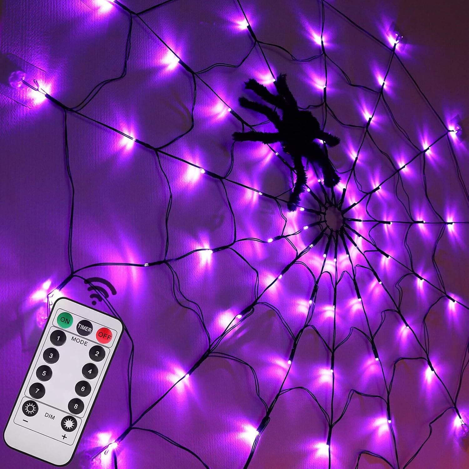 Spider Web LED Lights | Outdoor Halloween Decor