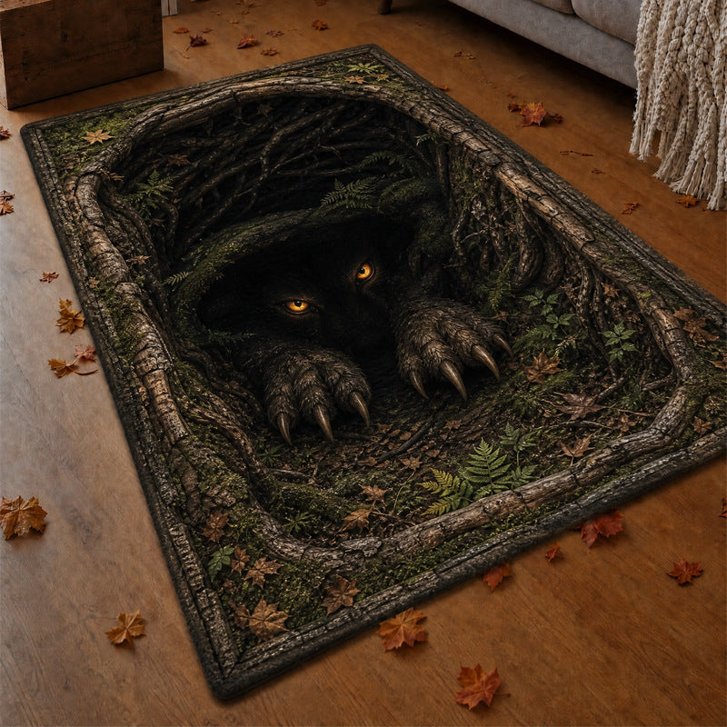 Halloween Area Rug | Gothic Print Floor Decor